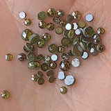 Green MELEE Diamonds, 2.5-3mm Round Rose Cut Faceted Green Diamond For Jewelry (3Pcs To 6Pcs) - PPKJ155