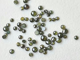 Green MELEE Diamonds, 2.5-3mm Round Rose Cut Faceted Green Diamond For Jewelry (3Pcs To 6Pcs) - PPKJ155