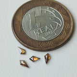 Brown Diamond Kite Cut Diamond, 4.4-5mm Kite Shape Flat Back Diamond Cabochon For Engagement Ring & Wedding Ring Gifts For Her - PDD807