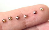 2.3-2.4mm Brown Emerald Diamond, Natural Champagne Sparkling Rose Cut Emerald Flat Back Cabochon Cognac Diamond For Jewelry - PDD814