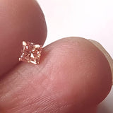 Princess Shape Brilliant Cut, Pink Square Shape 3.5mm Lab Grown Diamond Loose For Princess Engagement Ring Excellent Cut - PDD779