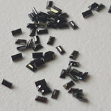 Black Natural 1x2mm Baguette Cut Rectangle Faceted MELEE Diamond for Earring (5 Pc to 10 Pc) -PDD780