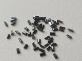 Black Natural 1x2mm Baguette Cut Rectangle Faceted MELEE Diamond for Earring (5 Pc to 10 Pc) -PDD780