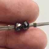 Single Piece Black Diamond Beads Faceted Diamond Rondelle Bead for Chain, Necklace, Pendant, Black Loose Diamonds, 1 piece - PDD815