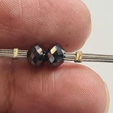 Single Piece Black Diamond Beads Faceted Diamond Rondelle Bead for Chain, Necklace, Pendant, Black Loose Diamonds, 1 piece - PDD815