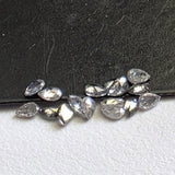 Salt And Pepper Diamond, CONFLICT FREE, 2x3mm Pear Shaped Brilliant Cut Faceted Clear Black Diamond For Jewelry / Ring - PDD820