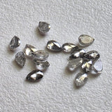 Salt And Pepper Diamond, CONFLICT FREE, 2x3mm Pear Shaped Brilliant Cut Faceted Clear Black Diamond For Jewelry / Ring - PDD820