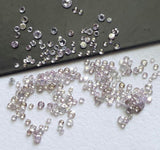 Pink Rose Cut Diamond, RARE 1-1.5mm Natural Pink Rose Cut 5 Pcs Loose Faceted Diamond Cabochon for Jewelry-PPKJ158