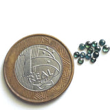 Green Blue MELEE Diamonds, 2-2.5mm Round Rose Cut Flat Back Cabochon Faceted Blue Green Diamond For Jewelry (2Pcs To 4Pcs) - PPKJ159