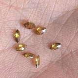 Yellow Brown Marquise Cut Diamond for Ring, 4mm Faceted Sparkling Brown Marquise Diamond for Jewelry (1Pc-2Pc) - PDD821
