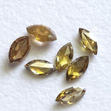 Yellow Brown Marquise Cut Diamond for Ring, 4mm Faceted Sparkling Brown Marquise Diamond for Jewelry (1Pc-2Pc) - PDD821