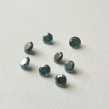 Blue Brilliant Cut Diamond, 3.4-3.6mm Sparkling Blue Solitaire Round Cut Diamond for Jewelry (A To H) - PDD800