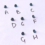 Blue Brilliant Cut Diamond, 3.4-3.6mm Sparkling Blue Solitaire Round Cut Diamond for Jewelry (A To H) - PDD800