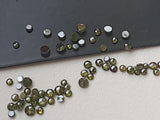 Green MELEE Diamonds, 1-2mm Round Rose Cut Faceted Green Diamond For Jewelry (5Pcs To 10Pcs) - PPKJ154