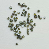 Green MELEE Diamonds, 1-2mm Round Rose Cut Faceted Green Diamond For Jewelry (5Pcs To 10Pcs) - PPKJ154