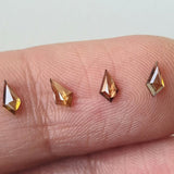 Brown Diamond Kite Cut Diamond, 4.4-5mm Kite Shape Flat Back Diamond Cabochon For Engagement Ring & Wedding Ring Gifts For Her - PDD807