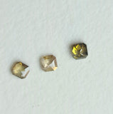 2.3mm Brown Cushion Diamond, Natural Champagne Sparkling Rose Cut Square Flat Back Cabochon Cognac Diamond For Jewelry Ring - PDD809