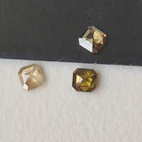 2.3mm Brown Cushion Diamond, Natural Champagne Sparkling Rose Cut Square Flat Back Cabochon Cognac Diamond For Jewelry Ring - PDD809