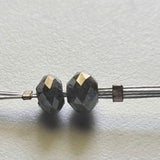 Single Piece Grey Diamond Beads Faceted Diamond Rondelle Bead for Chain, Necklace, Pendant, Grey Loose Diamonds, 1 piece - PDD824