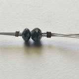 Single Piece Blue Diamond Beads Faceted Diamond Rondelle Bead for Chain, Necklace, Pendant, Blue Loose Diamonds, 1 piece - PDD825