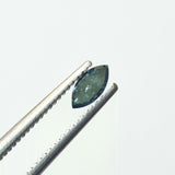 0.15 Cts Clear Blue Green Diamond Marquise Cut, 5x2.4mm Sparkling Blue Green Faceted Marquise Diamond for Jewelry - PDD812
