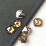 2.3-2.4mm Brown Emerald Diamond, Natural Champagne Sparkling Rose Cut Emerald Flat Back Cabochon Cognac Diamond For Jewelry - PDD814