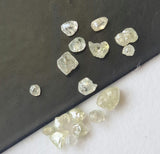 2.5-3.5mm Clear Milky Raw 5 Pcs Rough African Uncut Diamond for Bezel- PPKJ161
