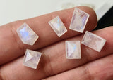 5 Pieces Rainbow Moonstone Loose Gemstones, Mixed Fancy Shapes, 8mm-15mm-PSG385