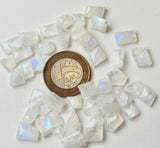 5 Pieces Rainbow Moonstone Loose Gemstones, Mixed Fancy Shapes, 8mm-15mm-PSG385