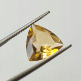 11mm Faceted Trillion Cut 2.85 Cts Natural Ring Size Citrine For Jewelry-PNG36