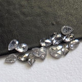 Salt And Pepper Diamond, CONFLICT FREE, 2x3mm Pear Shaped Brilliant Cut Faceted Clear Black Diamond For Jewelry / Ring - PDD820