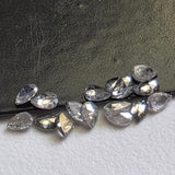 Salt And Pepper Diamond, CONFLICT FREE, 2x3mm Pear Shaped Brilliant Cut Faceted Clear Black Diamond For Jewelry / Ring - PDD820