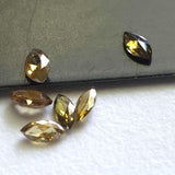Yellow Brown Marquise Cut Diamond for Ring, 4mm Faceted Sparkling Brown Marquise Diamond for Jewelry (1Pc-2Pc) - PDD821
