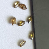 Yellow Brown Marquise Cut Diamond for Ring, 4mm Faceted Sparkling Brown Marquise Diamond for Jewelry (1Pc-2Pc) - PDD821