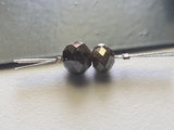 Single Piece Brown Diamond Beads Faceted Diamond Rondelle Bead for Chain, Necklace, Pendant, Brown Loose Diamonds, 1 piece - PDD826