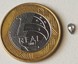 Salt And Pepper Pear Diamond, 5x3mm Clear Black Rose Cut Diamond for Ring-PDD834