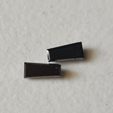 Black Tapered 4x2 mm Baguette Cut Rectangle Faceted Diamond for Earring-PDD836