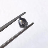 4.3x3.5mm 0.43 Cts Black Facet Tear Drop Bead Drilled Diamond For Jewelry-PVD91