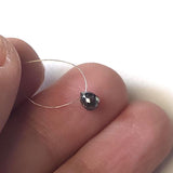 4.3x3.5mm 0.43 Cts Black Facet Tear Drop Bead Drilled Diamond For Jewelry-PVD91