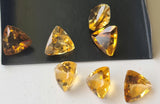 10.5-11mm Faceted Trillion Cut Natural Loose Citrine For Jewelry (1Pc-2Pc)-PNG37