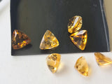 10.5-11mm Faceted Trillion Cut Natural Loose Citrine For Jewelry (1Pc-2Pc)-PNG37