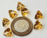 10.5-11mm Faceted Trillion Cut Natural Loose Citrine For Jewelry (1Pc-2Pc)-PNG37