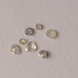 3-5mm Off White Faceted Off White Diamond Polki Slices For Jewelry, 6 pcs-PDD851