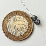 4.5mm 2 Pieces Black Drilled Rough Raw Uncut Diamond Beads For Jewelry-PPKJ163