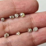 3 Pcs Beautiful Clear Diamond Crystal, 3-4mm Loose Diamond For Ring-PDD833