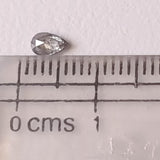 Salt And Pepper Pear Diamond, 5x3mm Clear Black Rose Cut Diamond for Ring-PDD834