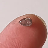 Salt And Pepper Pear Diamond, 5x3mm Clear Black Rose Cut Diamond for Ring-PDD834