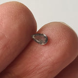 Salt And Pepper Pear Diamond, 5x3mm Clear Black Rose Cut Diamond for Ring-PDD834