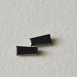 Black Tapered 4x2 mm Baguette Cut Rectangle Faceted Diamond for Earring-PDD836
