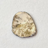 9.3mm Salt And Pepper Diamond Slice, 0.57 Cts Huge Faceted Polki Slice Diamond